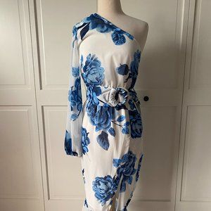 One Sleeve Floral Dress- Vici Collection NWT